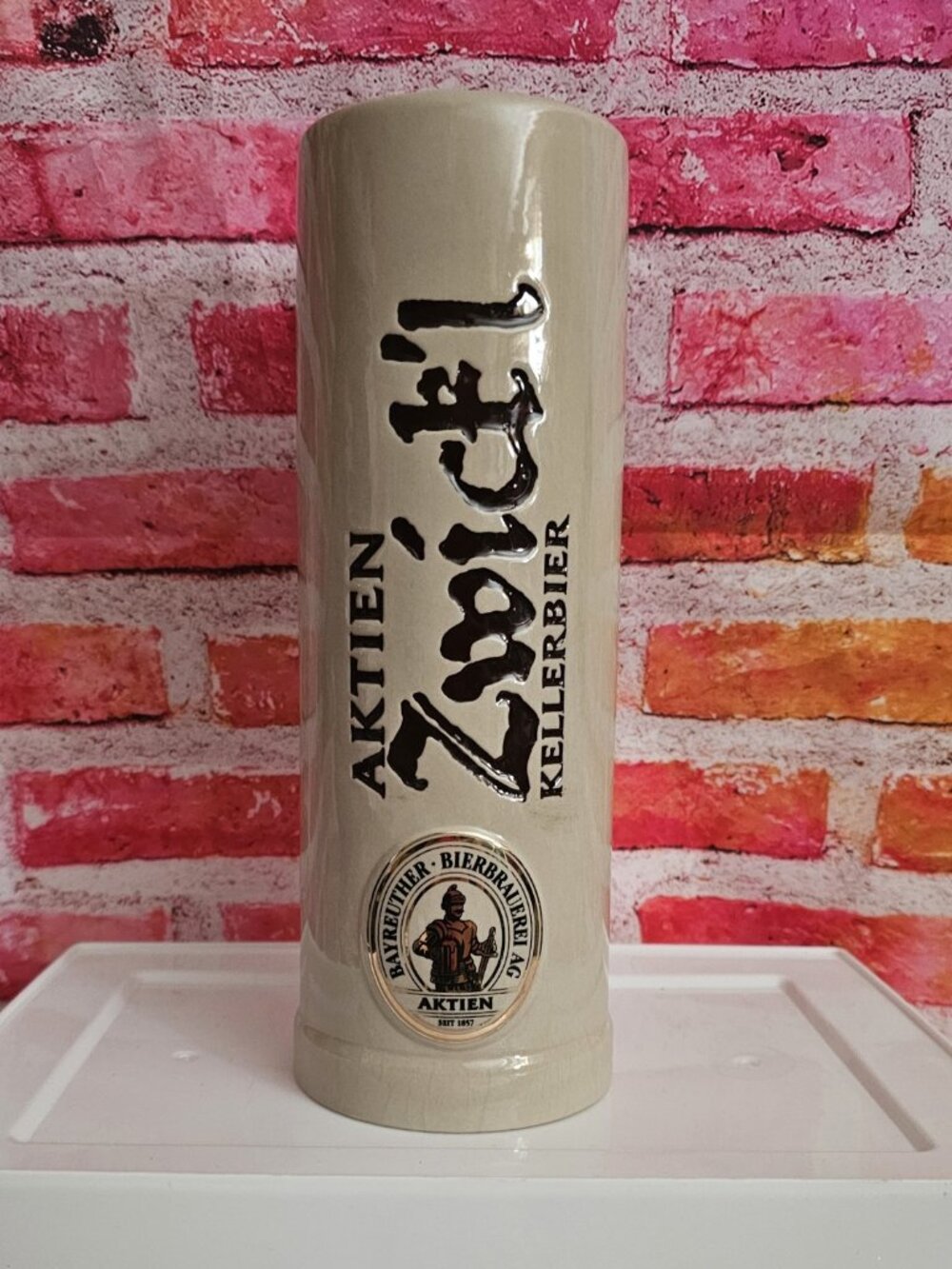Aktien Zwickl Kellerbier Brewery Beer Stein Tall Mug 0.51 Liter